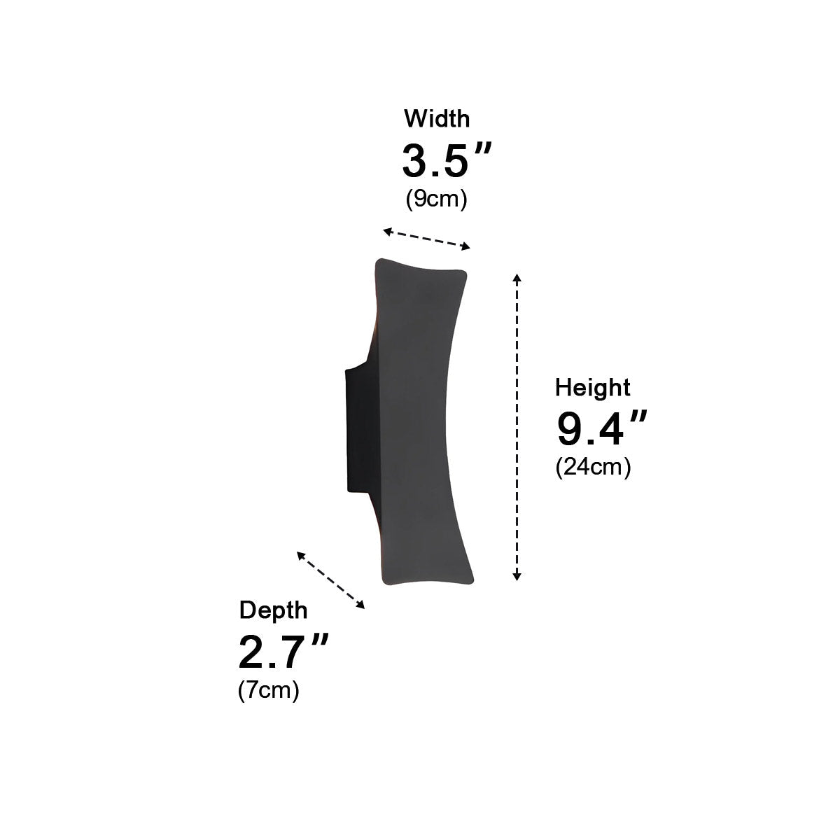 Waterproof Modern Arc Up and Down Outdoor Wall Light - Flyachilles