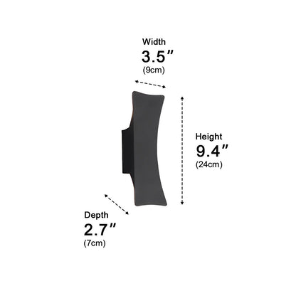 Waterproof Modern Arc Up and Down Outdoor Wall Light - Flyachilles
