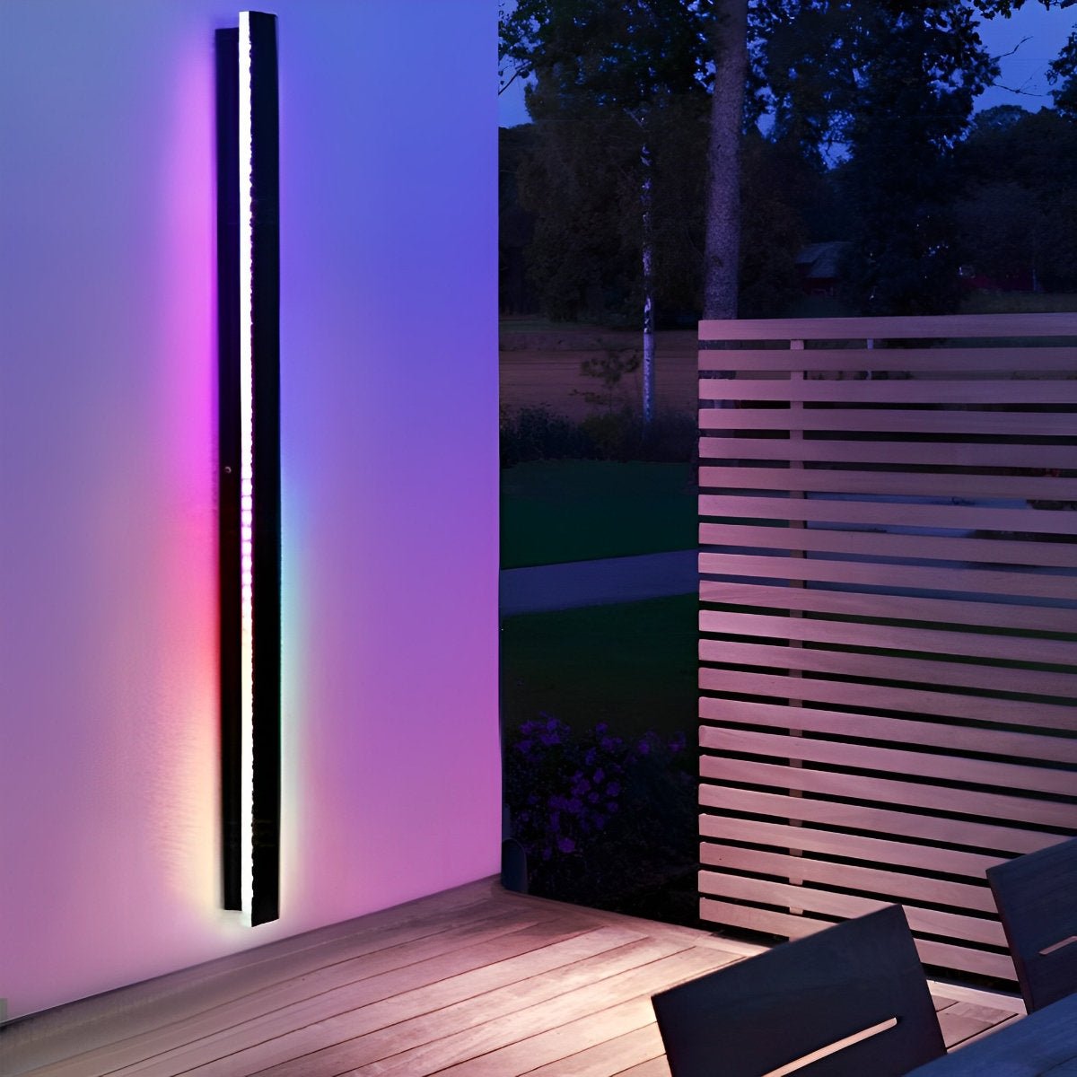 Waterproof Modern Black Long Strip LED Sconce Light Frosted Wall Light - Flyachilles