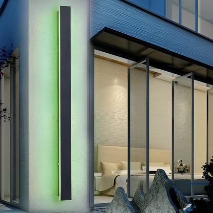 Waterproof Modern Black Long Strip LED Sconce Light Frosted Wall Light - Flyachilles