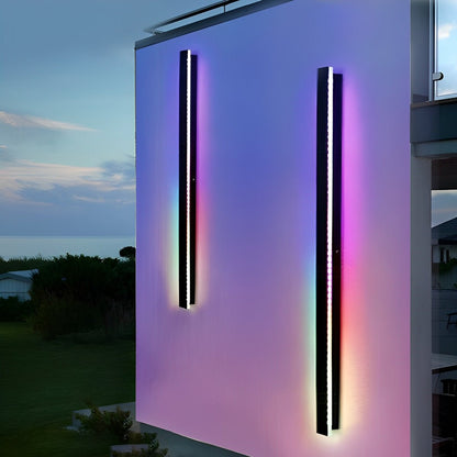 Waterproof Modern Black Long Strip LED Sconce Light Frosted Wall Light - Flyachilles