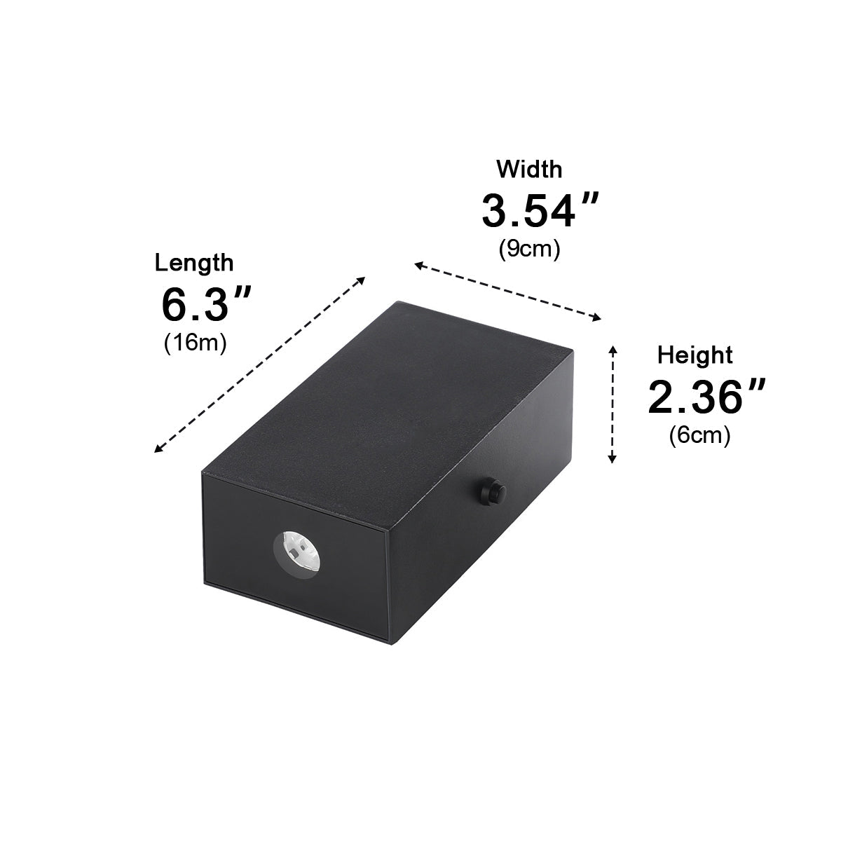 Waterproof Modern Black Up&amp;Down LED Outdoor Wall Washer Spot Lights - Flyachilles