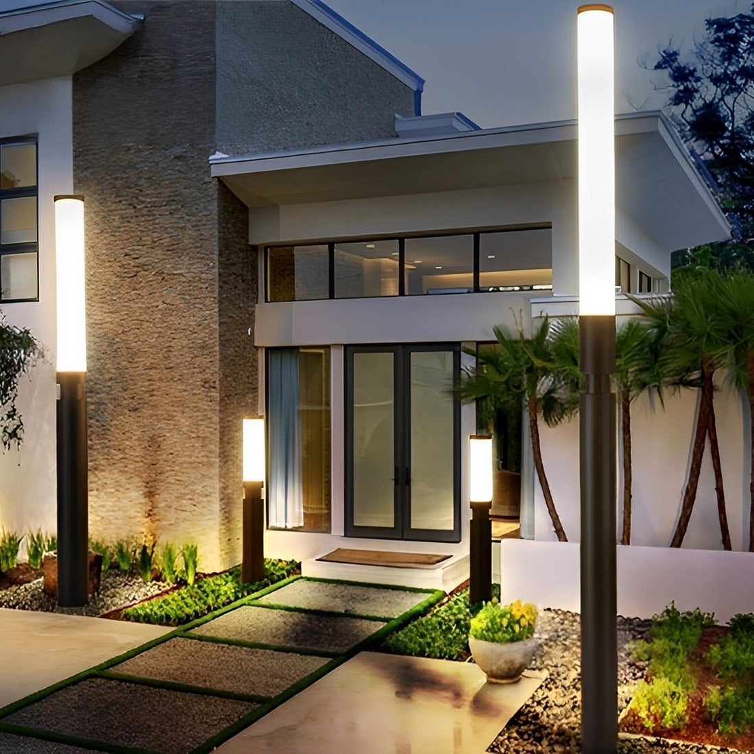 Waterproof Modern Cylinder Long Barrel Column Post Lights Pillar Lights - Flyachilles
