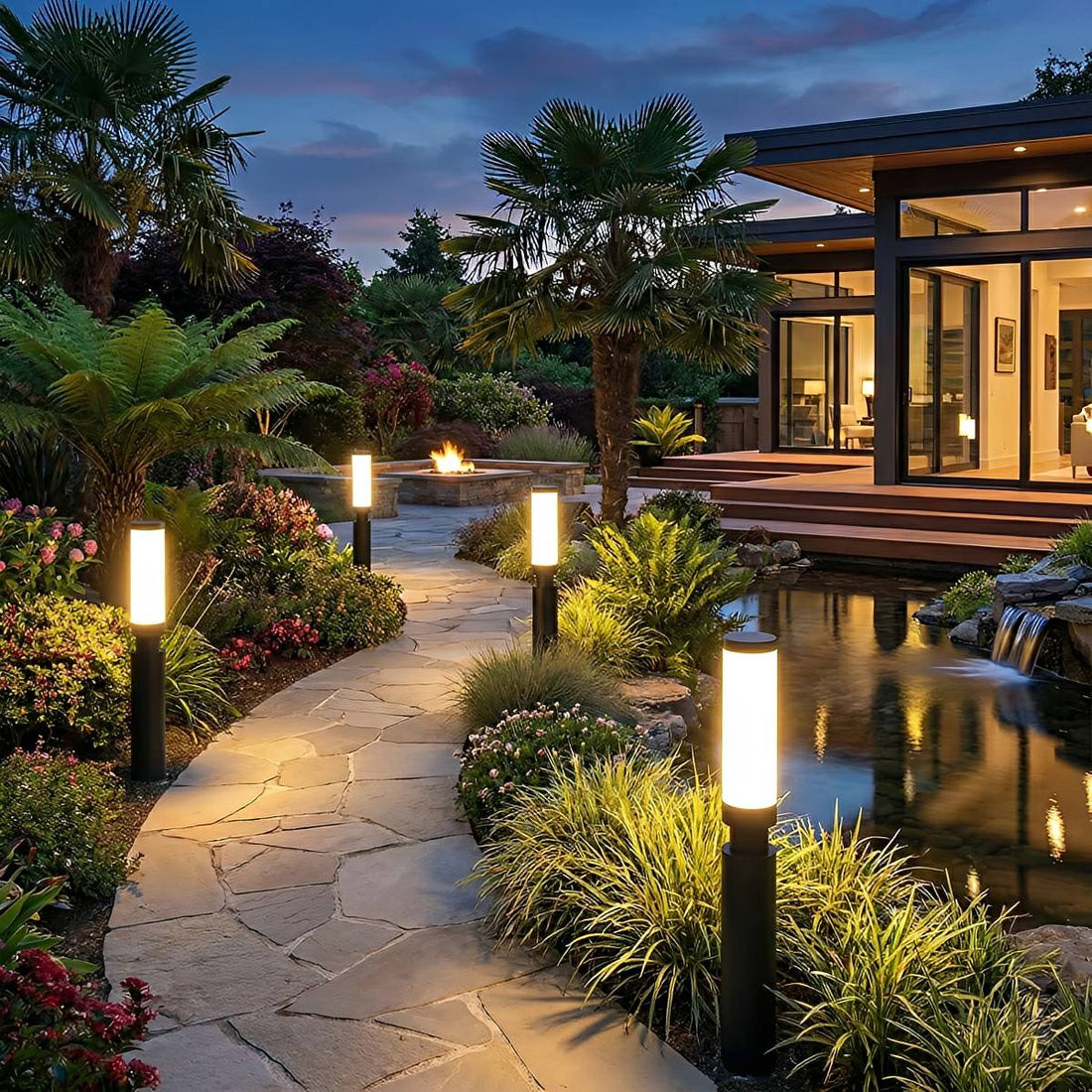 Waterproof Modern Cylinder Long Barrel Column Post Lights Pillar Lights - Flyachilles