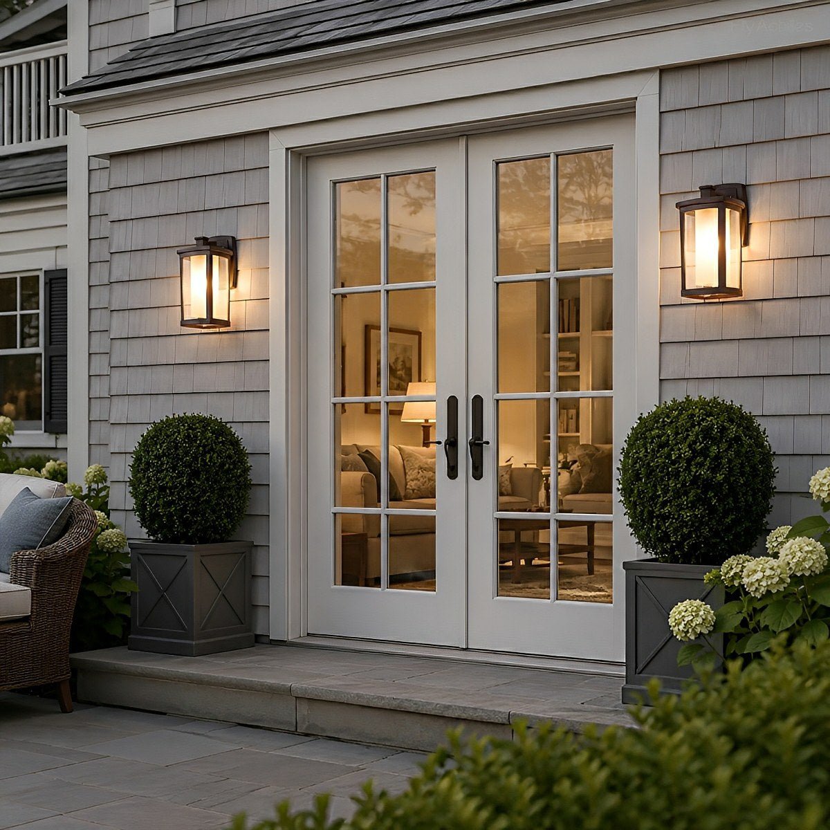 Waterproof Modern Farmhouse Outdoor LED Porch Wall Lights - Flyachilles
