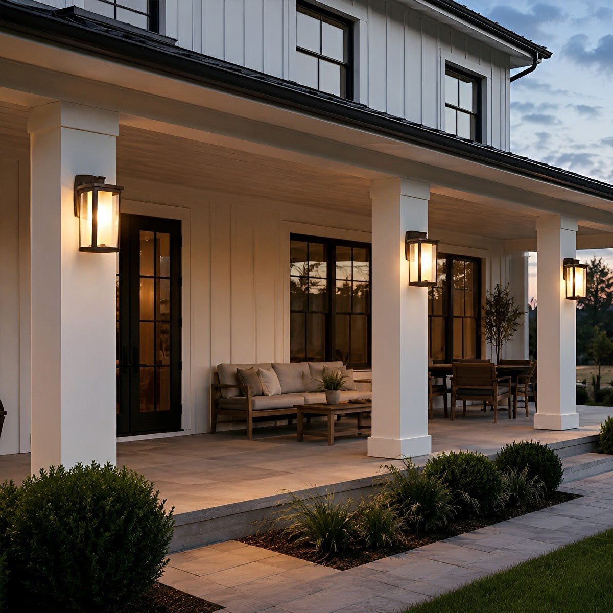 Waterproof Modern Farmhouse Outdoor LED Porch Wall Lights - Flyachilles