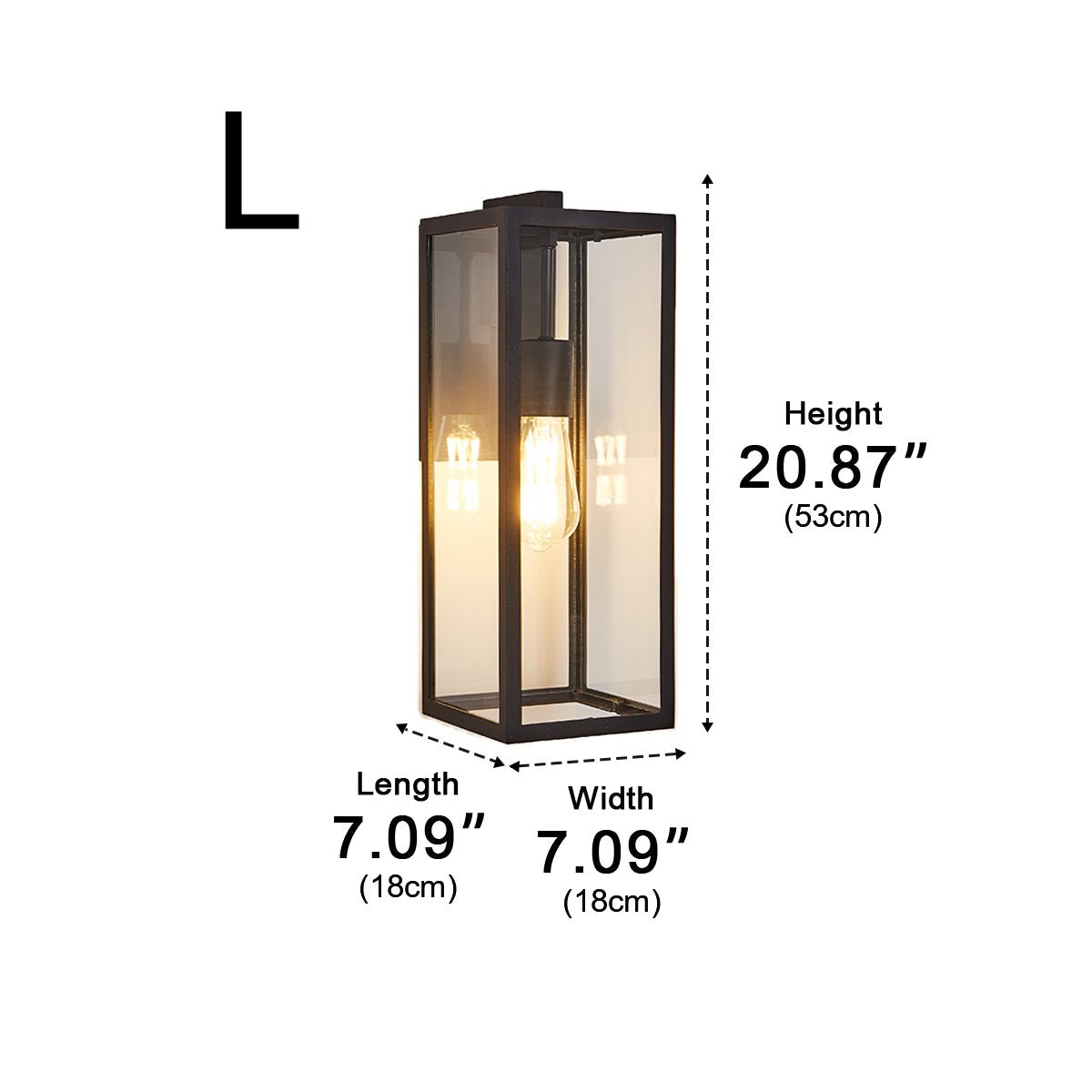 Waterproof Modern Farmhouse Rectangular Outdoor LED Porch Wall Lights - Flyachilles
