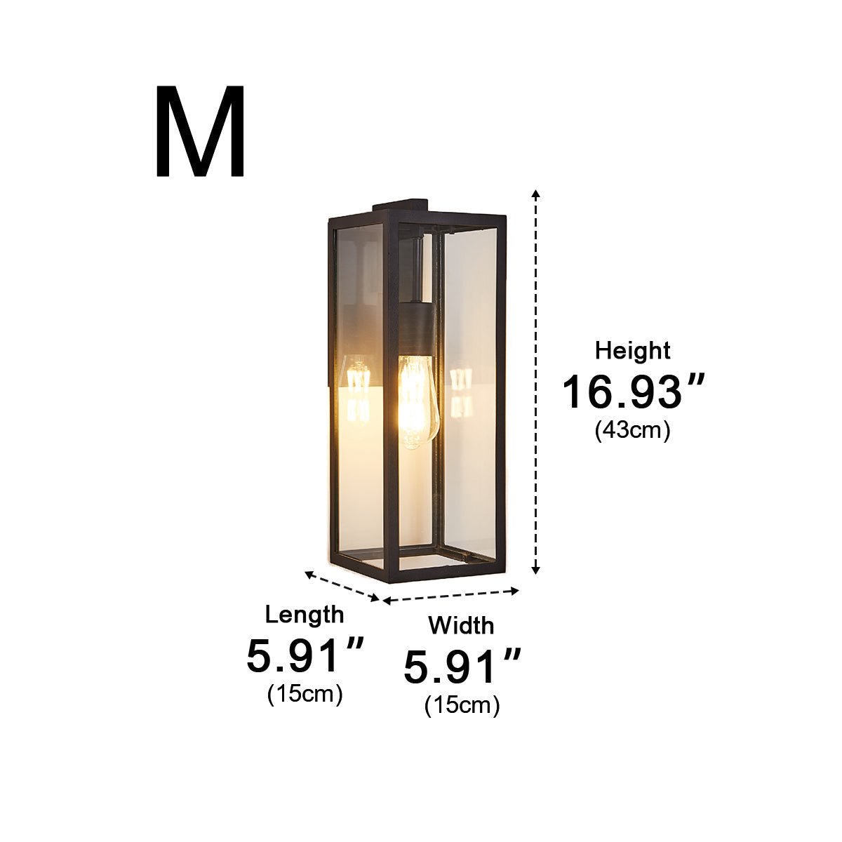 Waterproof Modern Farmhouse Rectangular Outdoor LED Porch Wall Lights - Flyachilles