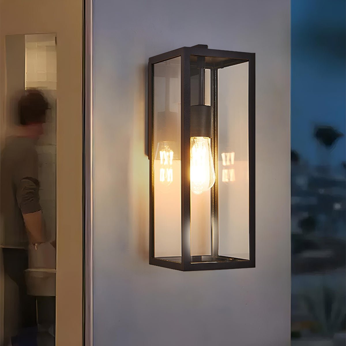 Waterproof Modern Farmhouse Rectangular Outdoor LED Porch Wall Lights - Flyachilles