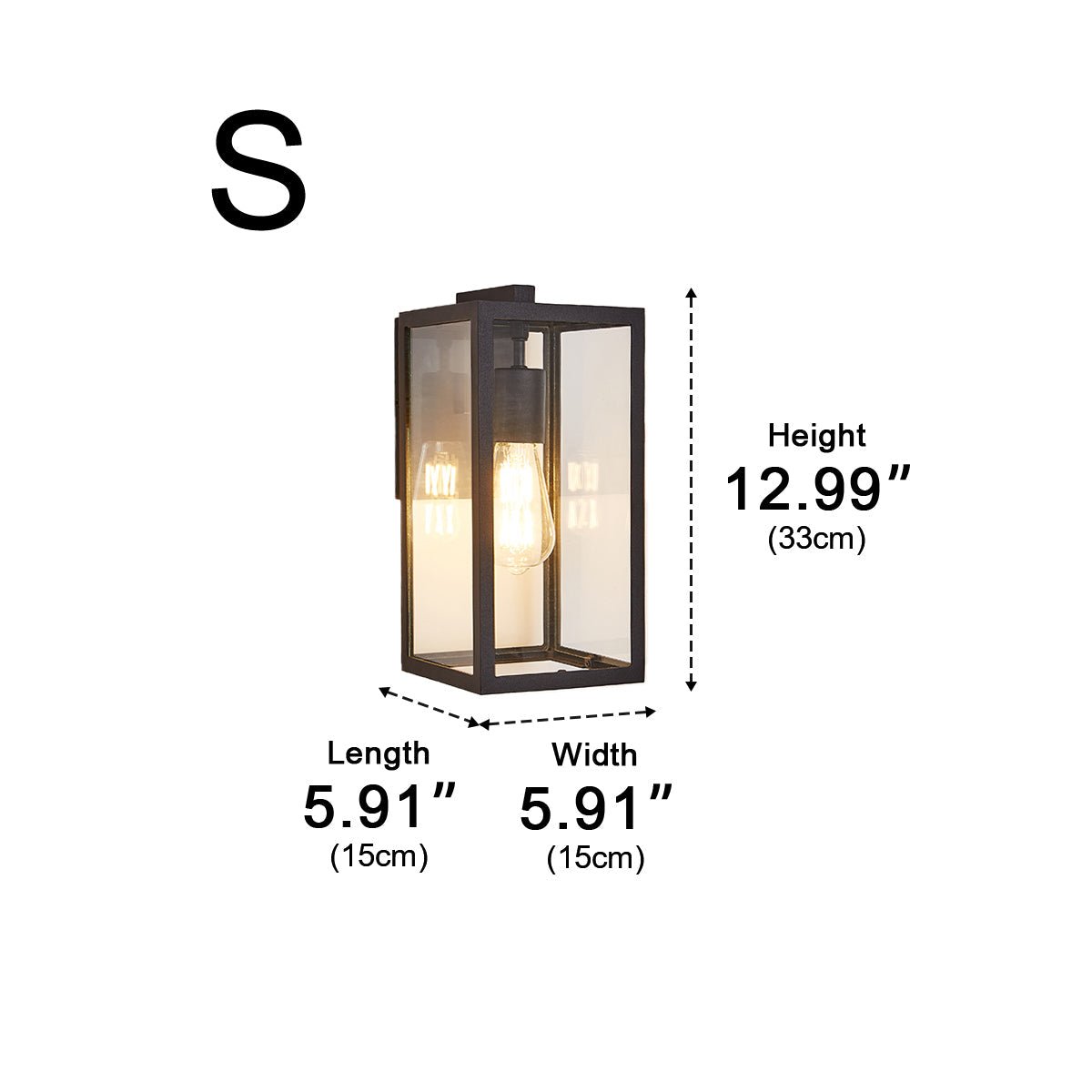 Waterproof Modern Farmhouse Rectangular Outdoor LED Porch Wall Lights - Flyachilles