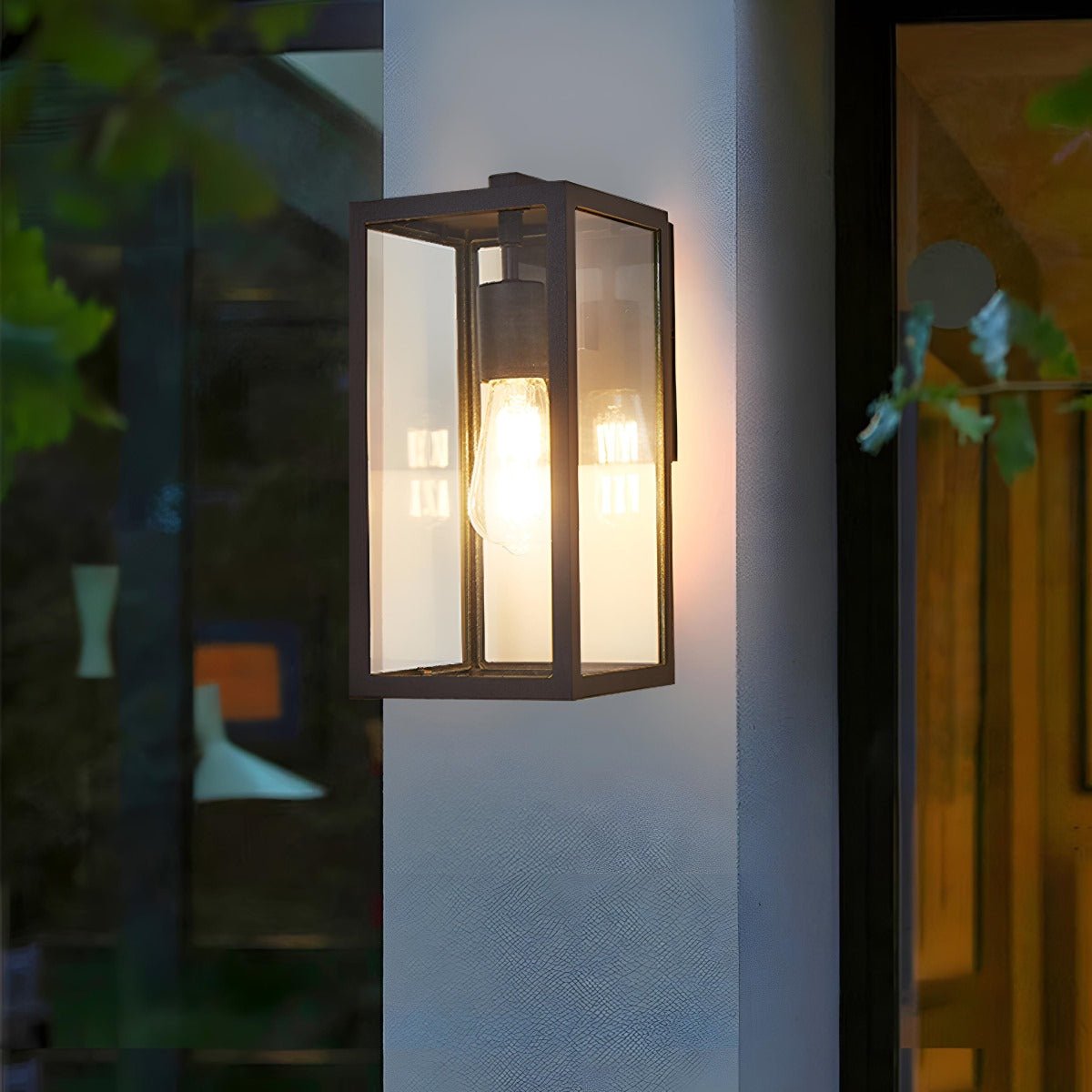 Waterproof Modern Farmhouse Rectangular Outdoor LED Porch Wall Lights - Flyachilles