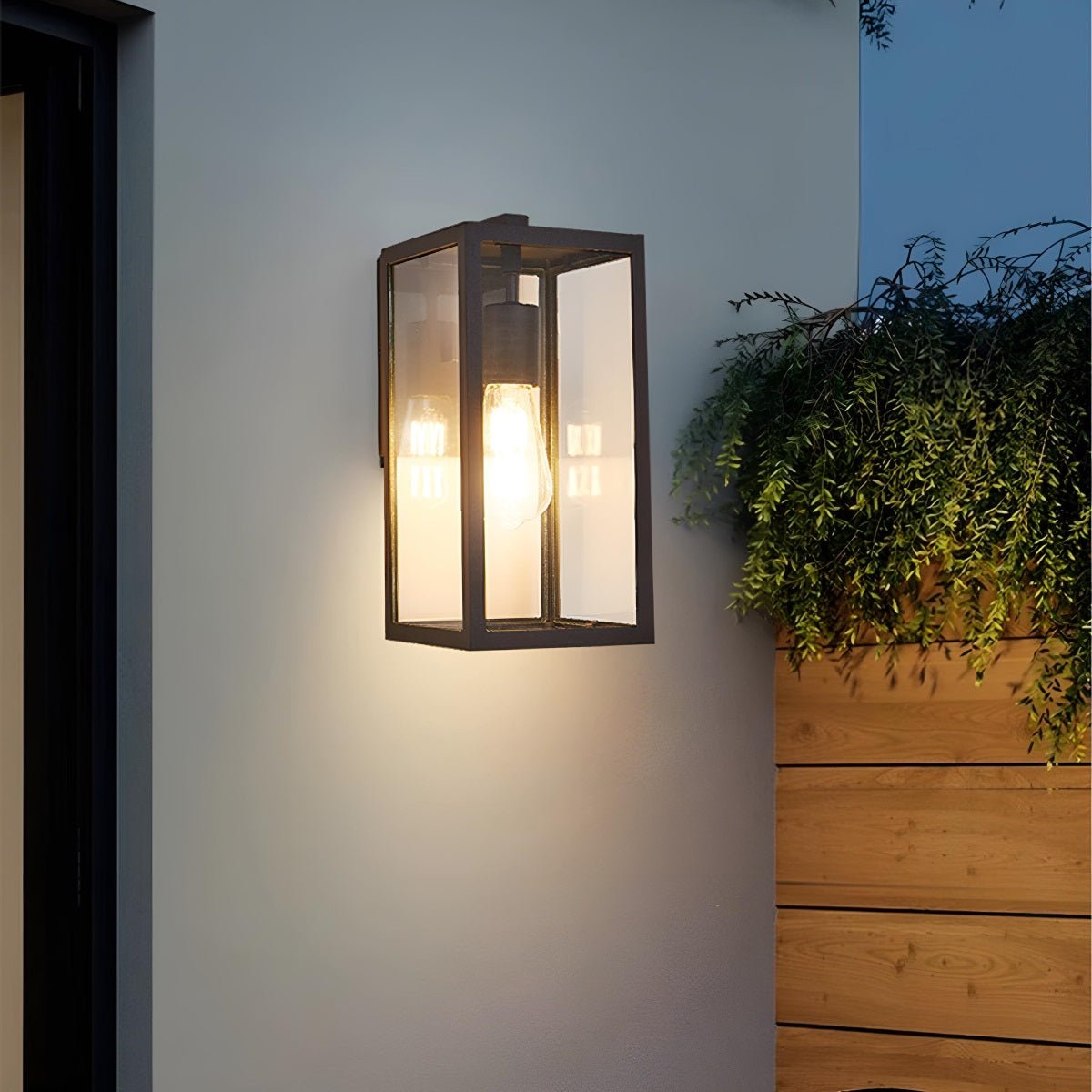 Waterproof Modern Farmhouse Rectangular Outdoor LED Porch Wall Lights - Flyachilles