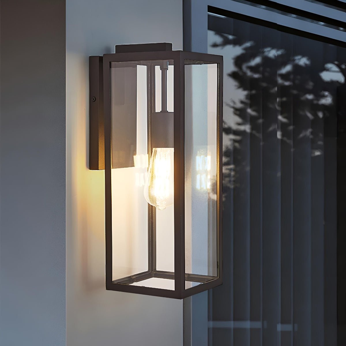 Waterproof Modern Farmhouse Rectangular Outdoor LED Porch Wall Lights - Flyachilles