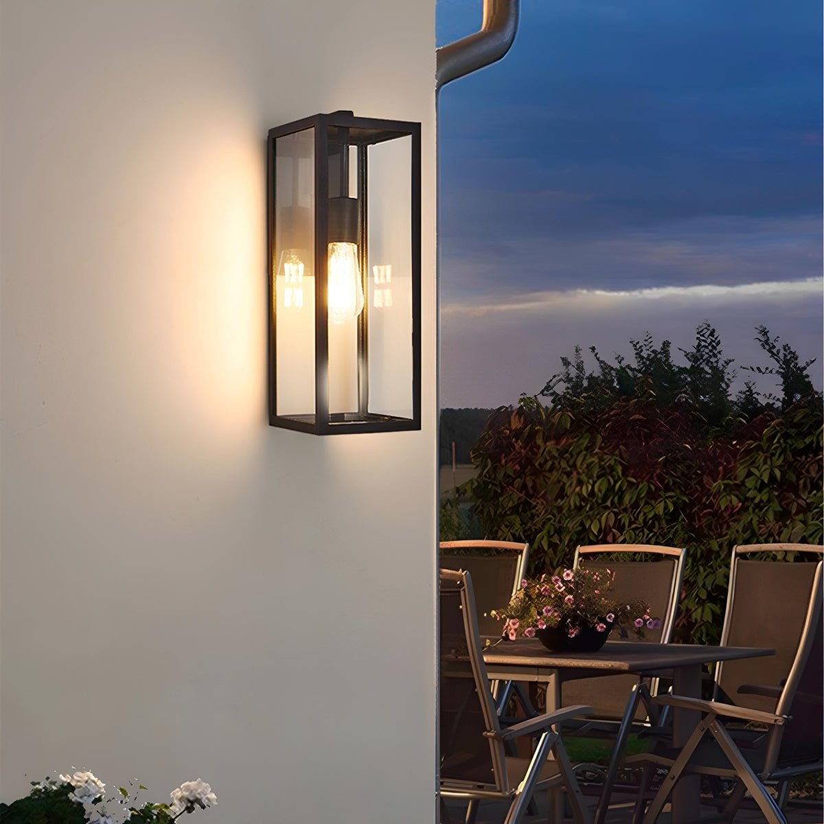Waterproof Modern Farmhouse Rectangular Outdoor LED Porch Wall Lights - Flyachilles