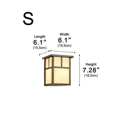 Waterproof Modern Farmhouse Square Outdoor LED Porch Wall Lights - Flyachilles
