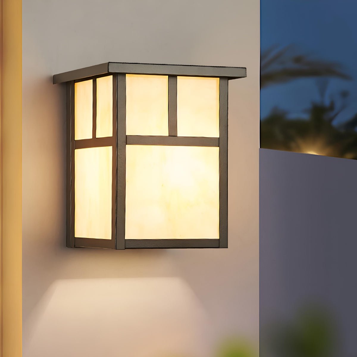 Waterproof Modern Farmhouse Square Outdoor LED Porch Wall Lights - Flyachilles
