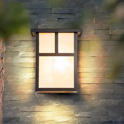 Waterproof Modern Farmhouse Square Outdoor LED Porch Wall Lights - Flyachilles