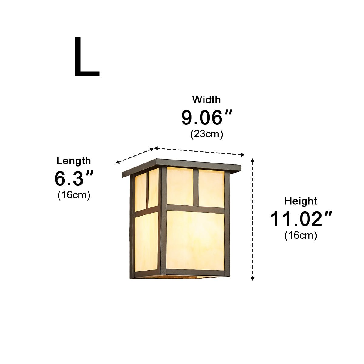 Waterproof Modern Farmhouse Square Outdoor LED Porch Wall Lights - Flyachilles