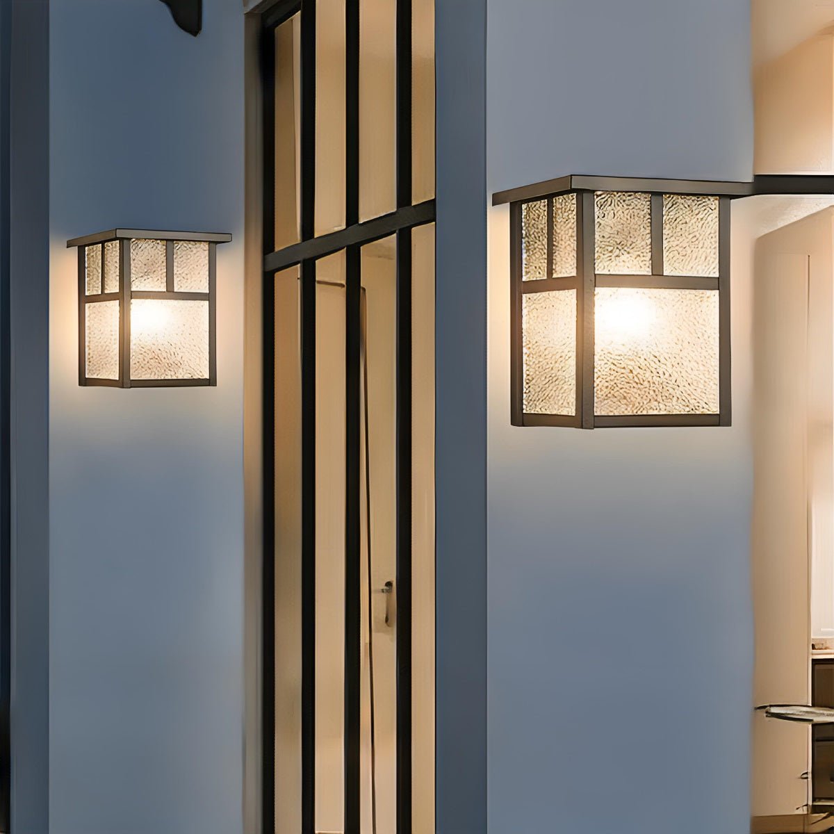Waterproof Modern Farmhouse Square Outdoor LED Porch Wall Lights - Flyachilles