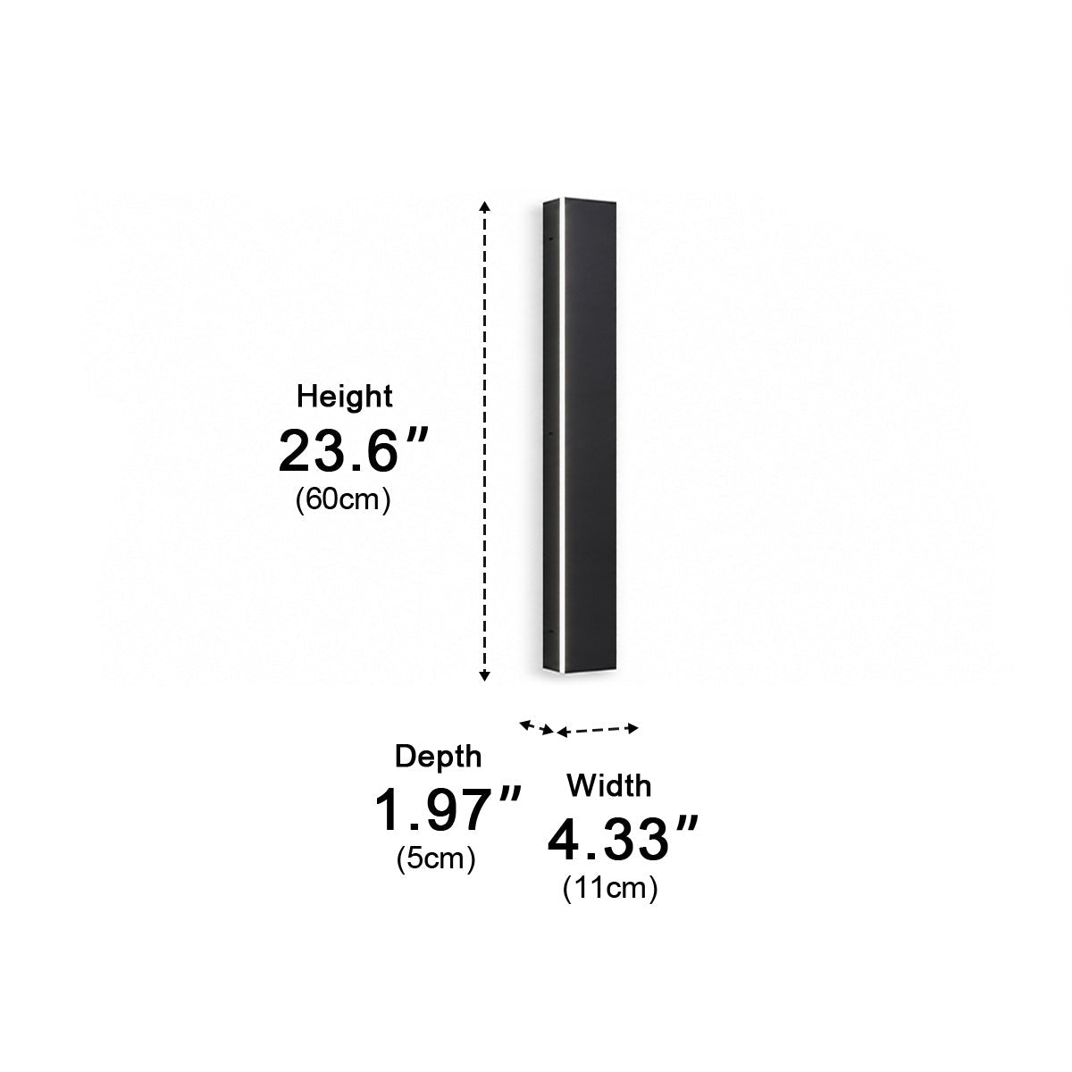 Waterproof Modern LED Long Strip Outdoor Wall Porch Lights - Flyachilles