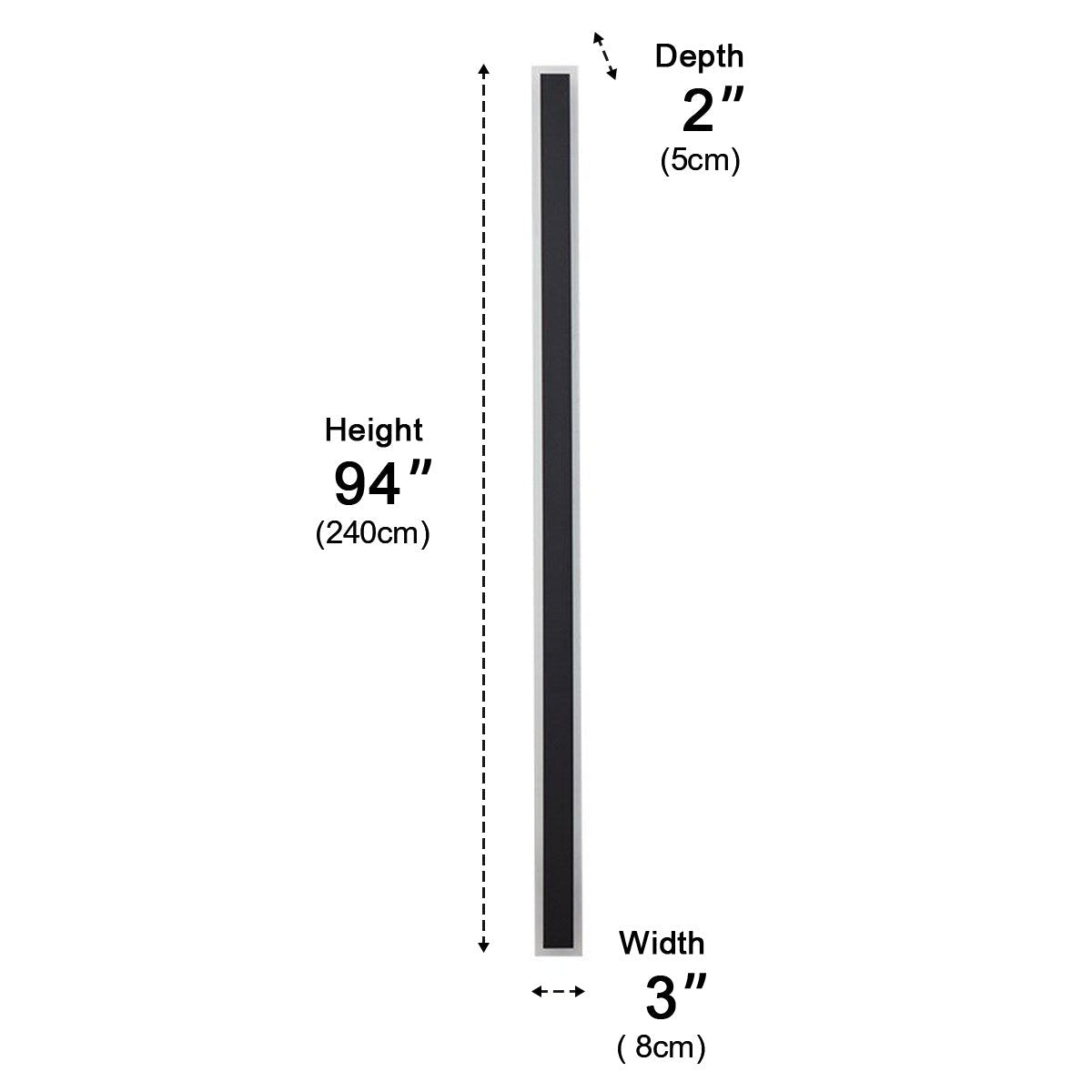 Waterproof Modern LED RGB Long Strip Outdoor Wall Light - Flyachilles