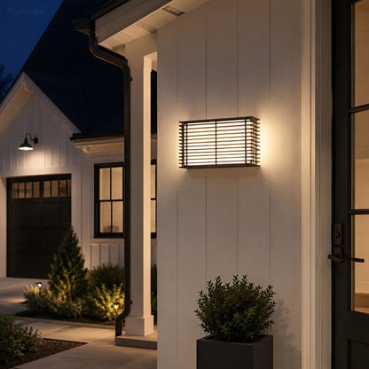 Waterproof Modern Louvered LED Outdoor Wall Light - Flyachilles