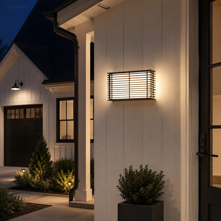 Waterproof Modern Louvered LED Outdoor Wall Light - Flyachilles
