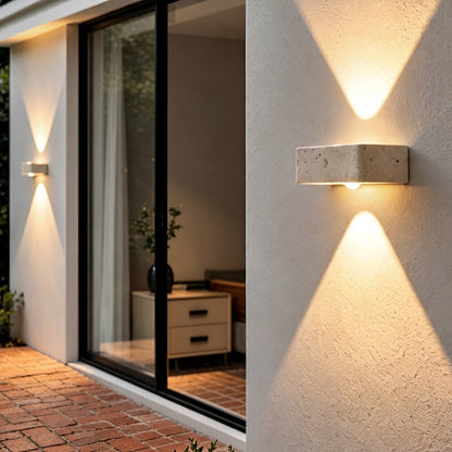 Waterproof Modern Natural Stone Up and Down LED Outdoor Wall Light - Flyachilles