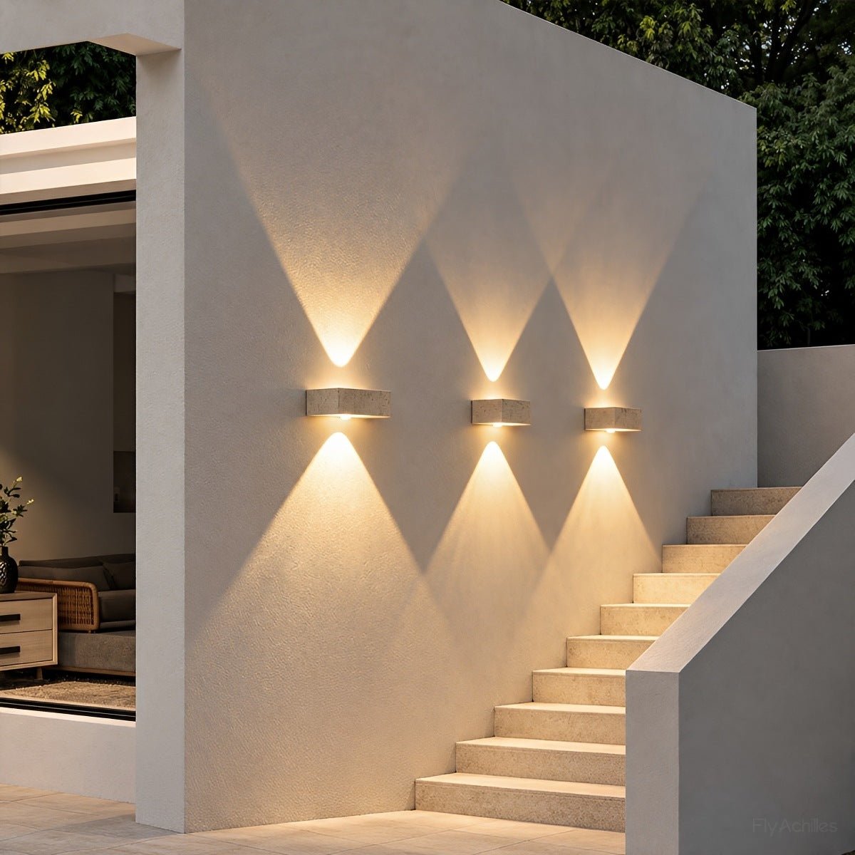 Waterproof Modern Natural Stone Up and Down LED Outdoor Wall Light - Flyachilles