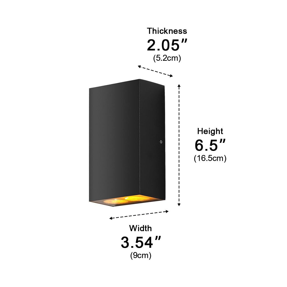 Waterproof Modern Rectangular Up&amp;Down LED Outdoor Wall Washer Lights - Flyachilles