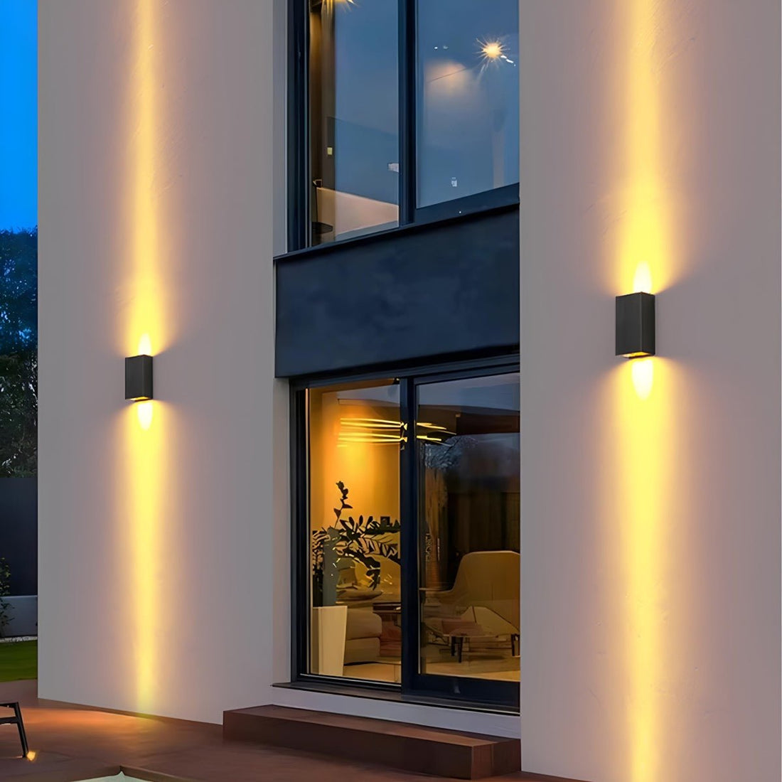 Waterproof Modern Rectangular Up&Down LED Outdoor Wall Washer Lights - Flyachilles