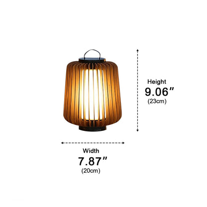 Waterproof Modern Ribbed Cylindrical LED Outdoor Floor Lamp Lantern - Flyachilles
