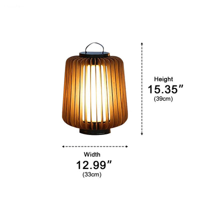 Waterproof Modern Ribbed Cylindrical LED Outdoor Floor Lamp Lantern - Flyachilles
