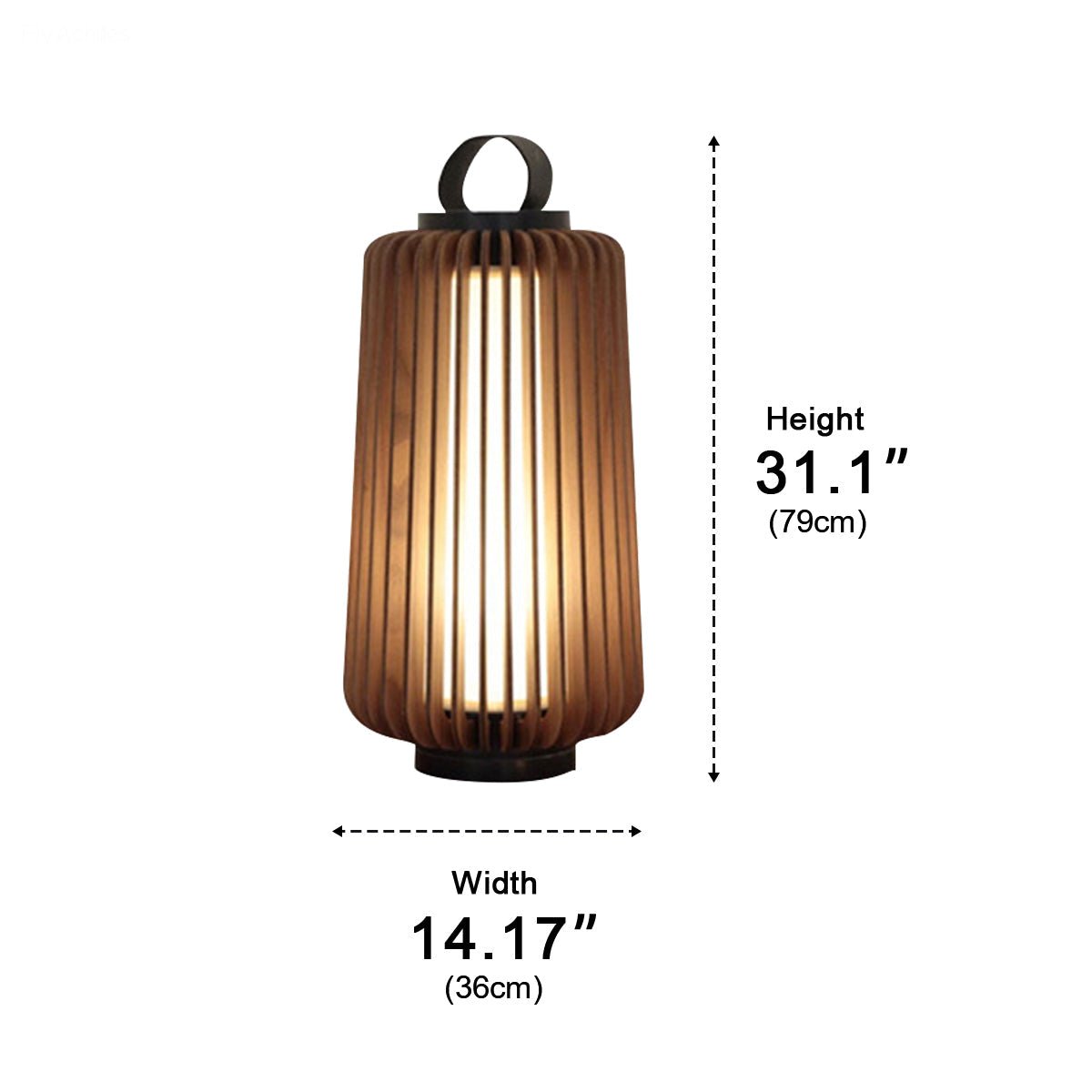 Waterproof Modern Ribbed Cylindrical LED Outdoor Floor Lamp Lantern - Flyachilles