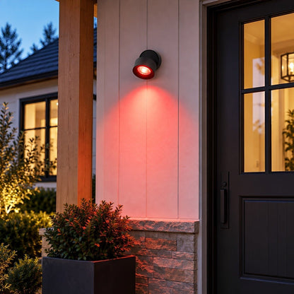 Waterproof Modern Round Adjustable Angle Outdoor Porch LED Wall Lights - Flyachilles