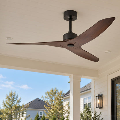 Waterproof Modern Sculpted Curved 3-Blade Outdoor Ceiling Fan - Flyachilles