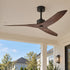 Waterproof Modern Sculpted Curved 3-Blade Outdoor Ceiling Fan - Flyachilles