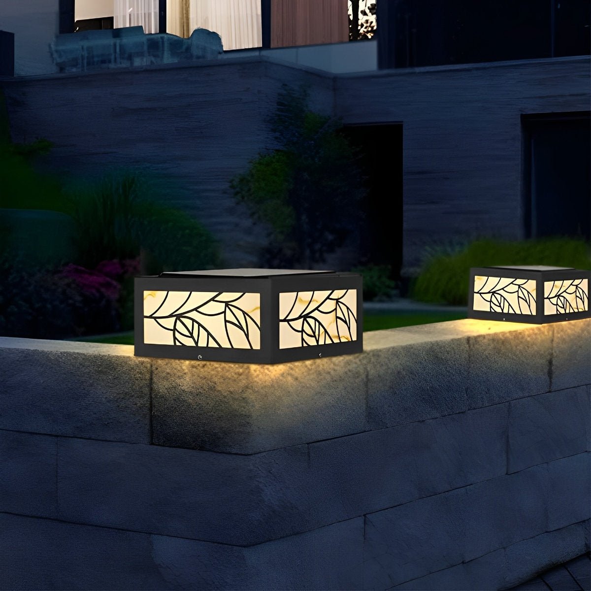 Waterproof Modern Square LED Solar Outdoor Deck Post Lights Pillar Light - Flyachilles