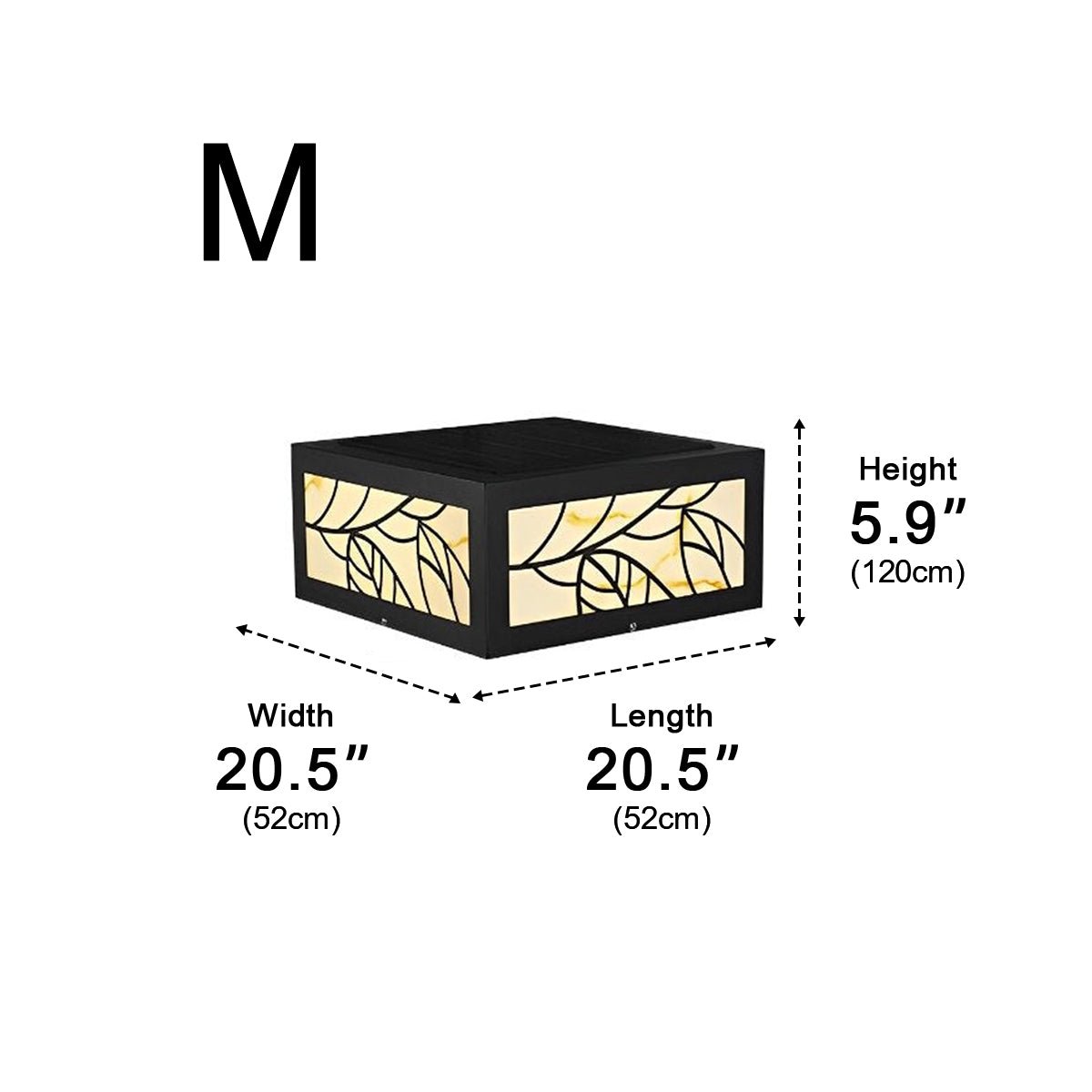 Waterproof Modern Square LED Solar Outdoor Deck Post Lights Pillar Light - Flyachilles