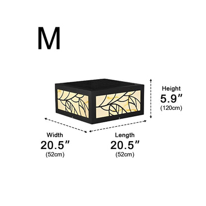 Waterproof Modern Square LED Solar Outdoor Deck Post Lights Pillar Light - Flyachilles