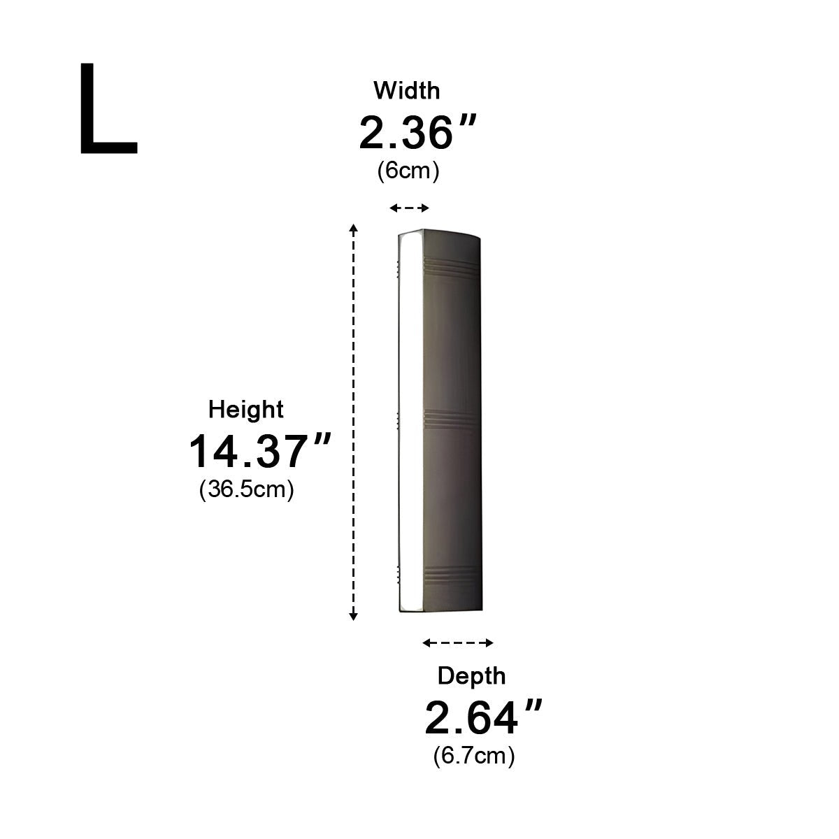 Waterproof Modern Up&amp;Down 3 - Side Long Strip Outdoor Porch LED Wall Lights - Flyachilles