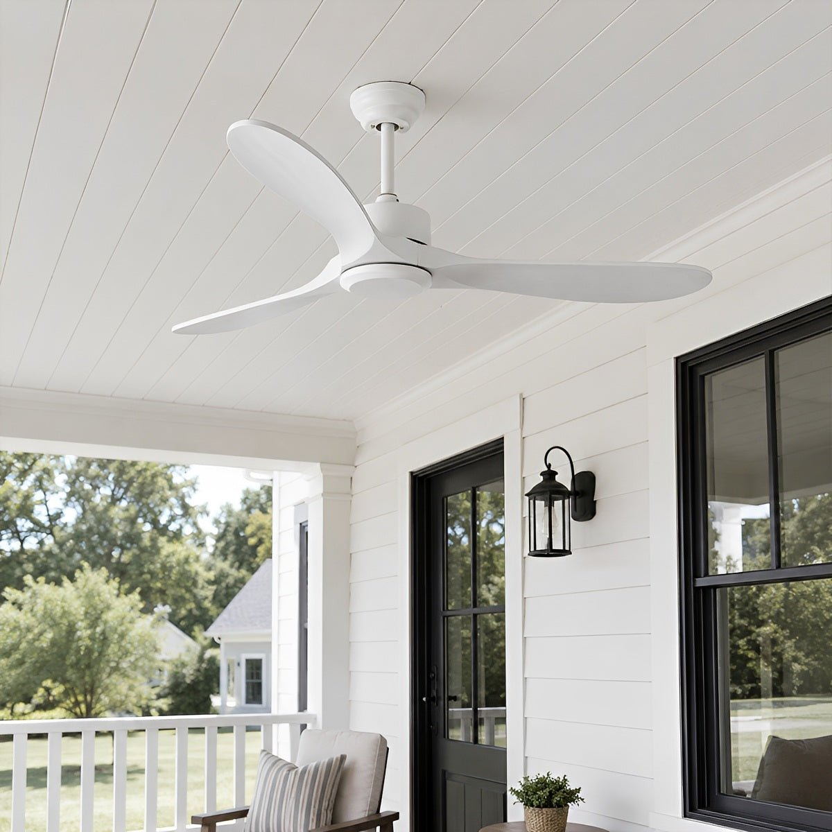 Waterproof Modern Wood 3-Blade Outdoor Ceiling Fan - Flyachilles