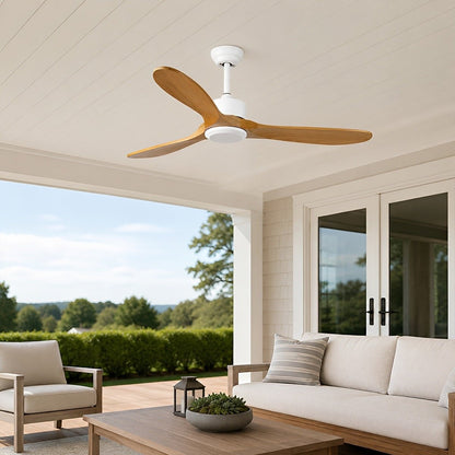 Waterproof Modern Wood 3-Blade Outdoor Ceiling Fan - Flyachilles
