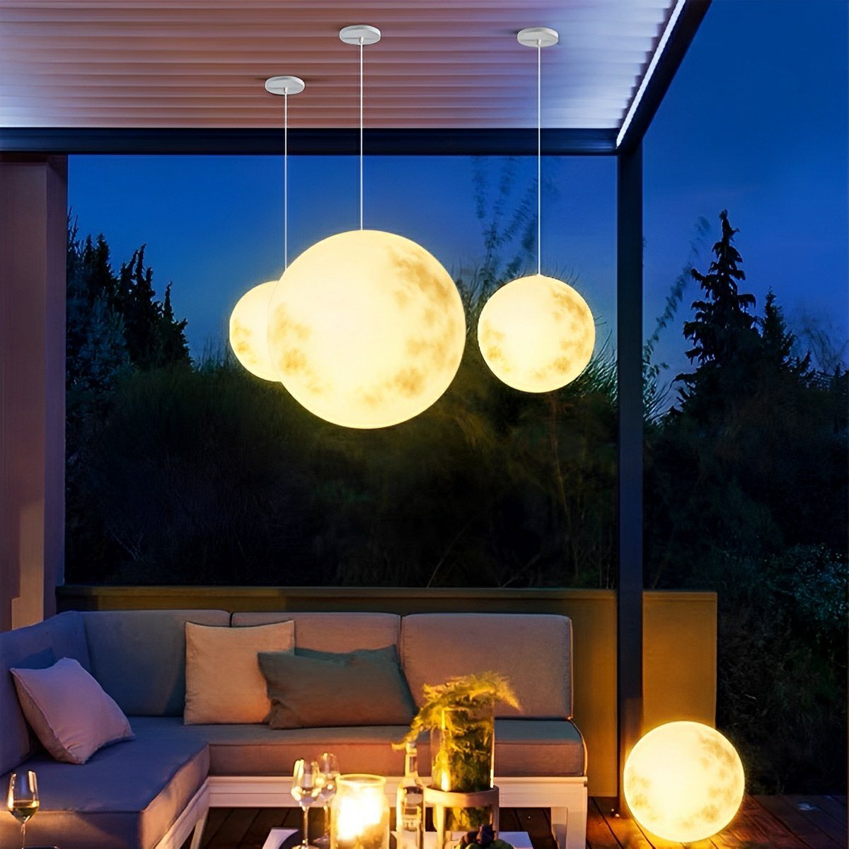 Waterproof Moon Garden Landscape Outdoor Ceiling Lights - Flyachilles