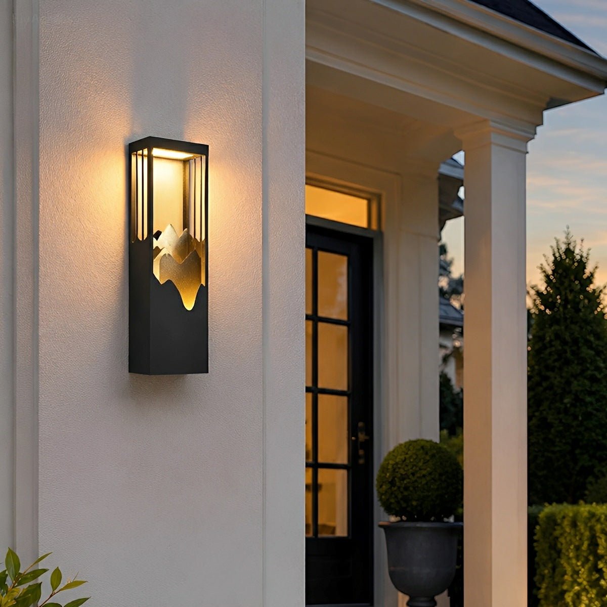 Waterproof Mountain Scenery Led Wall Sconce Garden Wall Light - Flyachilles