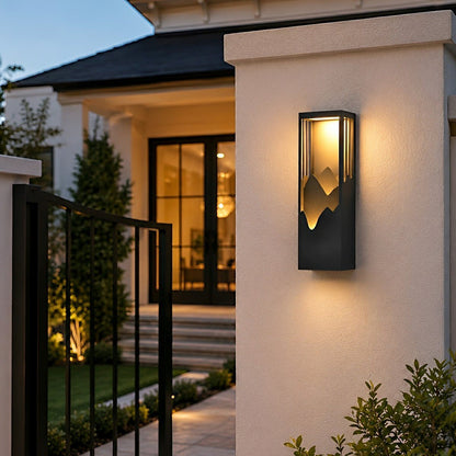 Waterproof Mountain Scenery Led Wall Sconce Garden Wall Light - Flyachilles