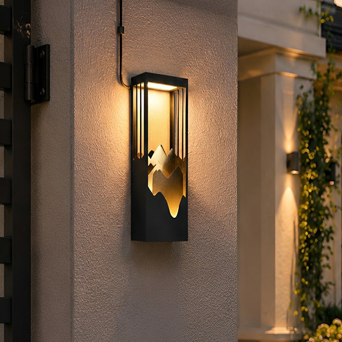 Waterproof Mountain Scenery Led Wall Sconce Garden Wall Light - Flyachilles
