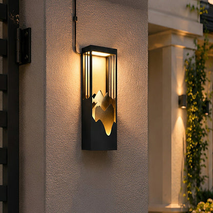Waterproof Mountain Scenery Led Wall Sconce Garden Wall Light - Flyachilles