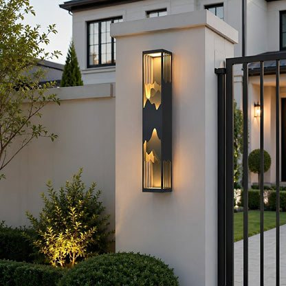 Waterproof Mountain Scenery Led Wall Sconce Garden Wall Light - Flyachilles