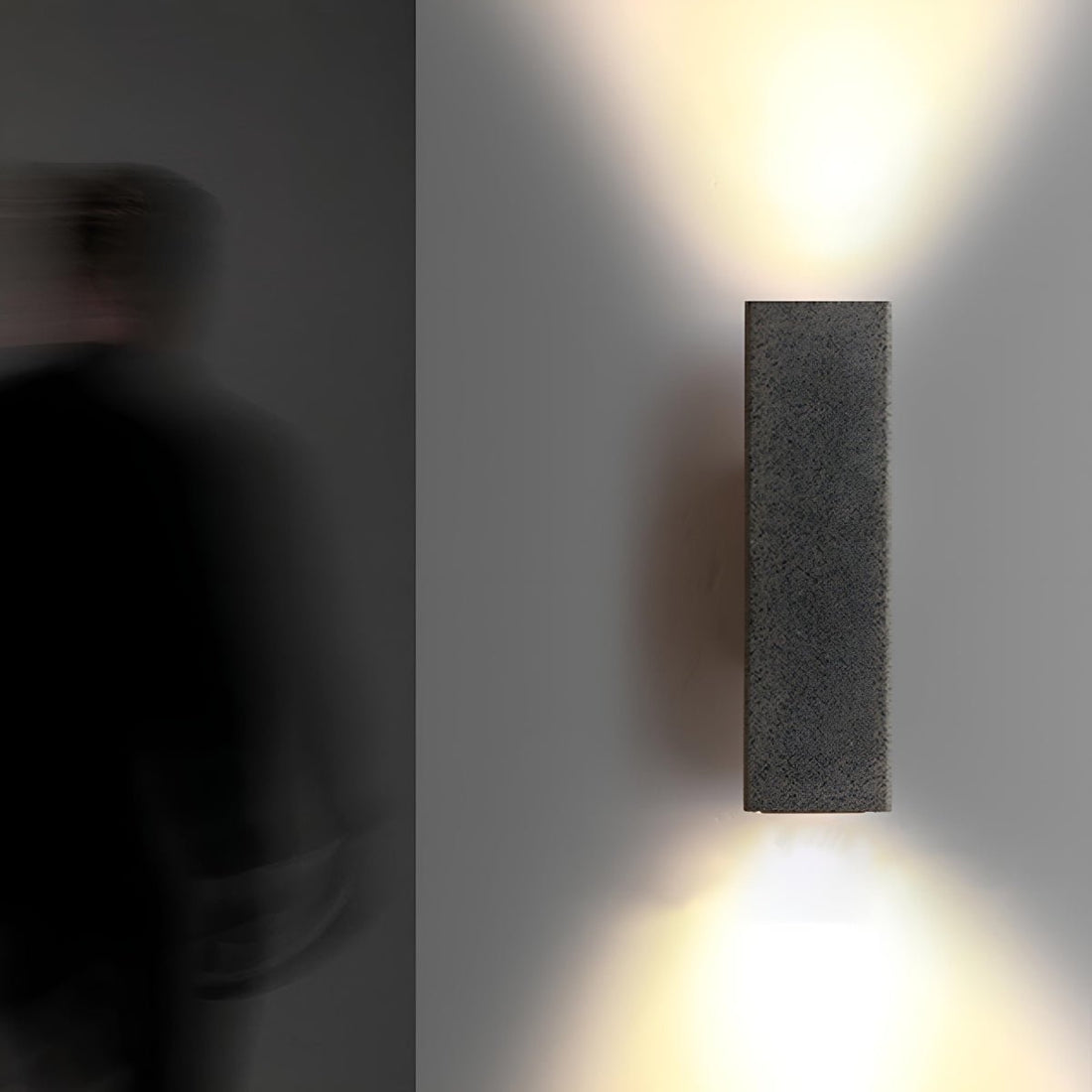 Waterproof Outdoor Cemen Rectangulart Up&Down Exterior Porch LED Wall Lights - Flyachilles